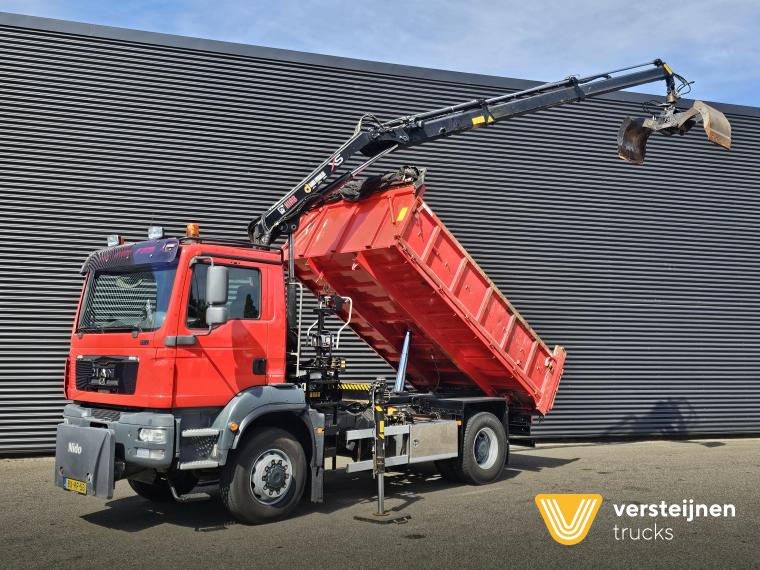 MAN TGM 18.250 / 4X4 / EEV / HIAB CRANE + TIPPER / SPRING